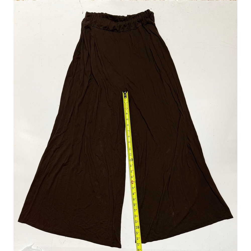 Free People Beach Womens XS Brown Wide Leg Palazzo Pants Elastic Waist Flowy